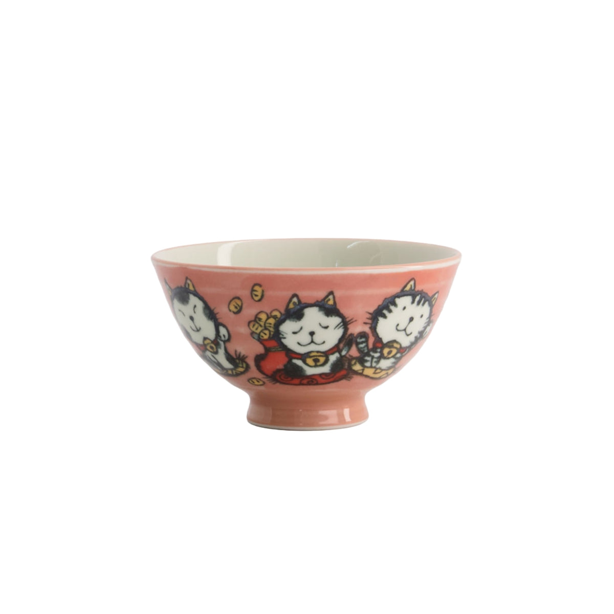 Tokyo Design Studio Kawaii Rice Bowl 11.5x6cm Cat Neko - Meow Pink
