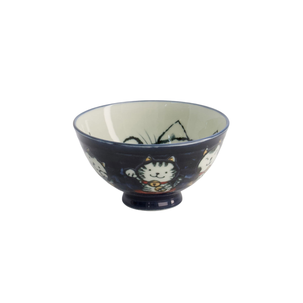 Tokyo Design Studio Kawaii Rice Bowl 11.5x6cm Cat Neko - Meow Blue