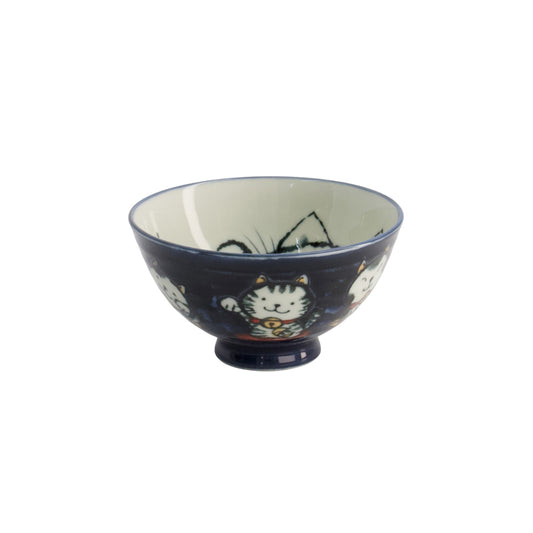 Tokyo Design Studio Kawaii Rice Bowl 11.5x6cm Cat Neko - Meow Blue