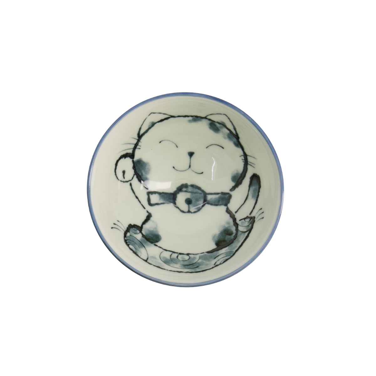 Tokyo Design Studio Kawaii Rice Bowl 11.5x6cm Cat Neko - Meow Blue