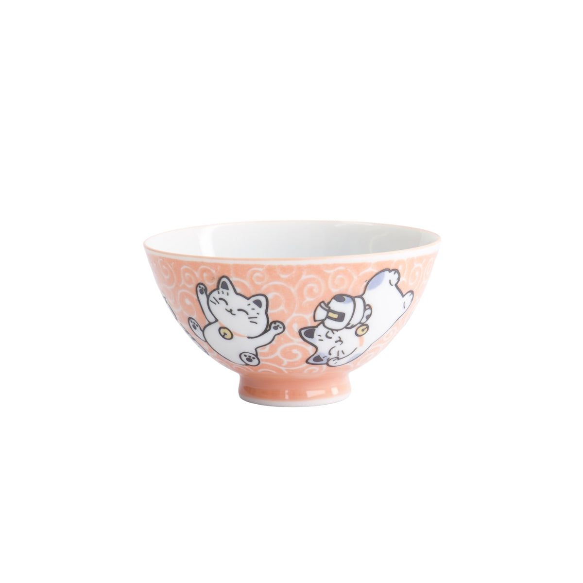 Tokyo Design Studio Kawaii Rice Bowl 11.5x6cm Cat Neko - Fish Pink