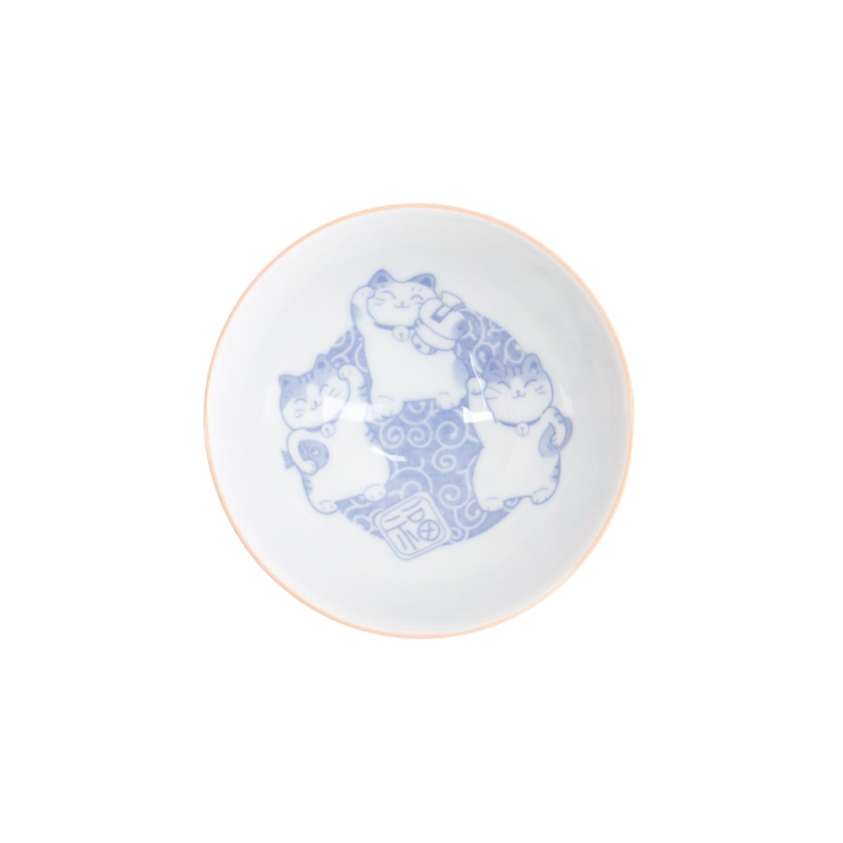 Tokyo Design Studio Kawaii Rice Bowl 11.5x6cm Cat Neko - Fish Pink