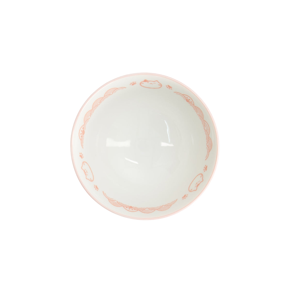 Tokyo Design Studio Kawaii Rice Bowl 11.5x6cm Cat Neko - Nami Pink