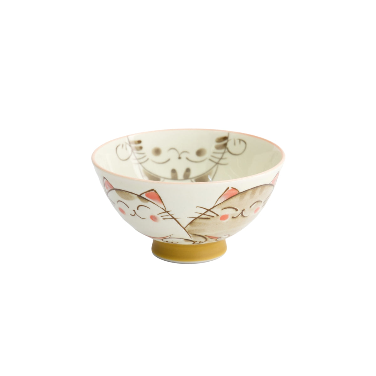 Tokyo Design Studio Kawaii Rice Bowl 11.5x6cm Cat Neko - White