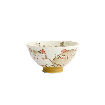 Tokyo Design Studio Kawaii Rice Bowl 11.5x6cm Cat Neko - White