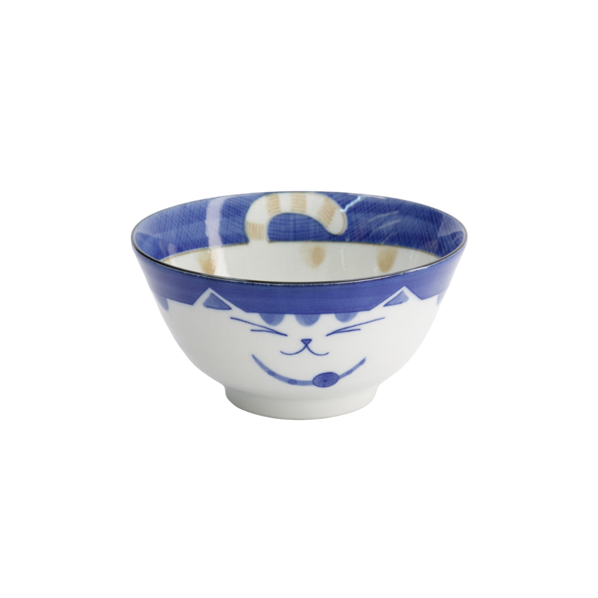 Tokyo Design Studio Kawaii Neko Cat Tayo Bowl 13x6.5cm - Blue