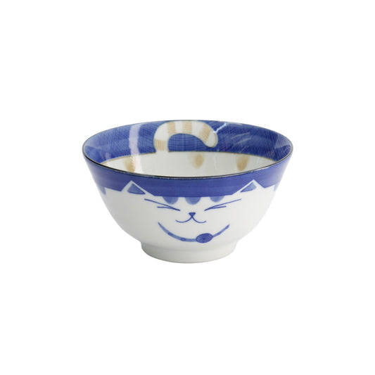 Tokyo Design Studio Kawaii Neko Cat Tayo Bowl 13x6.5cm - Blue