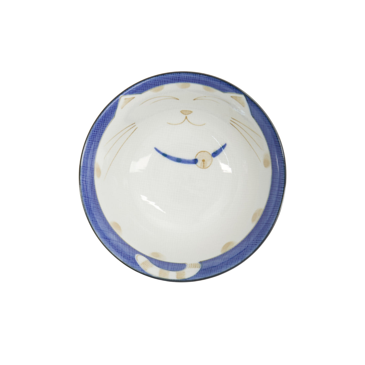 Tokyo Design Studio Kawaii Neko Cat Tayo Bowl 13x6.5cm - Blue