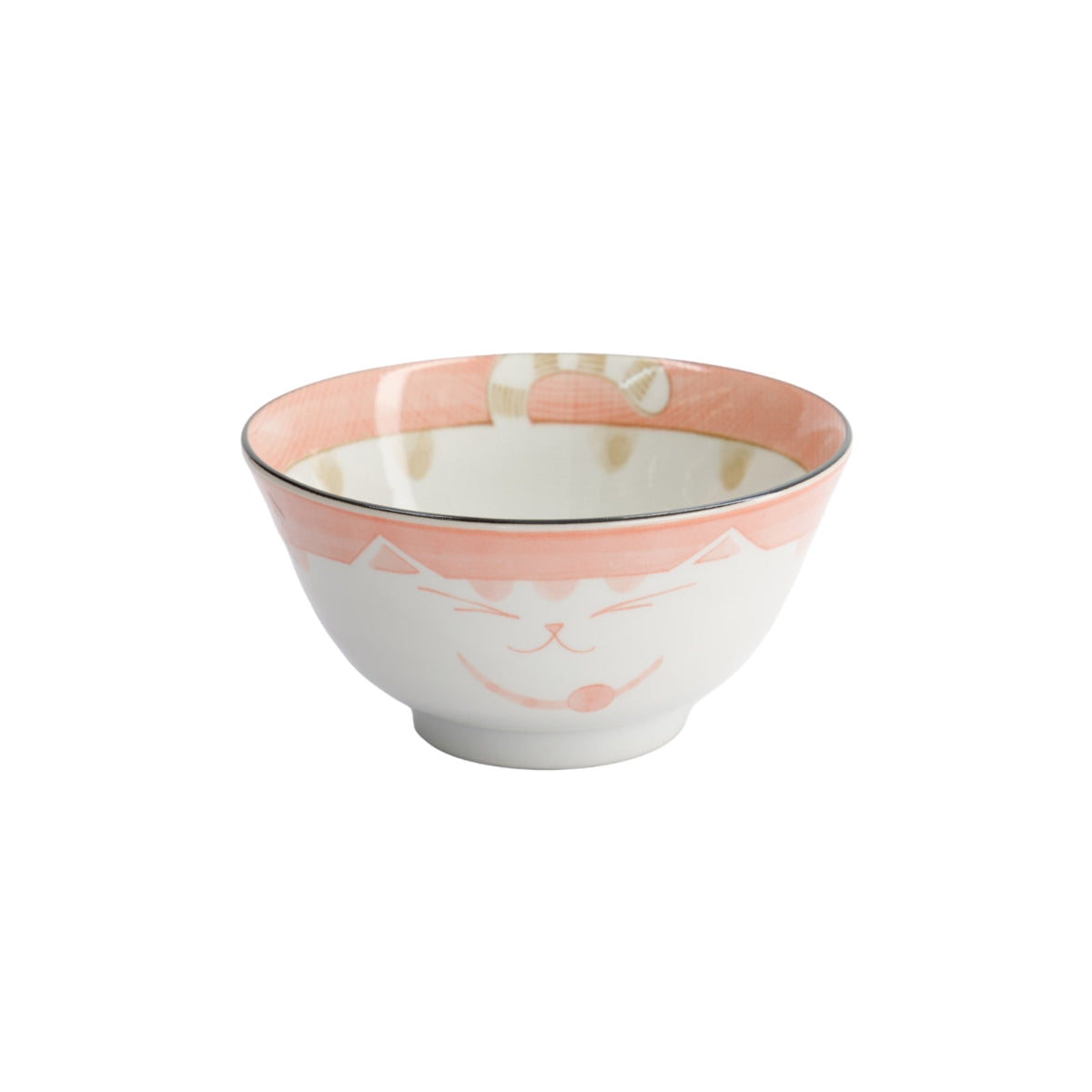 Tokyo Design Studio Kawaii Neko Cat Tayo Bowl 13x6.5cm - Pink