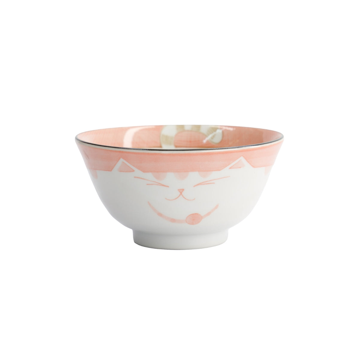 Tokyo Design Studio Kawaii Neko Cat Tayo Bowl 13x6.5cm - Pink