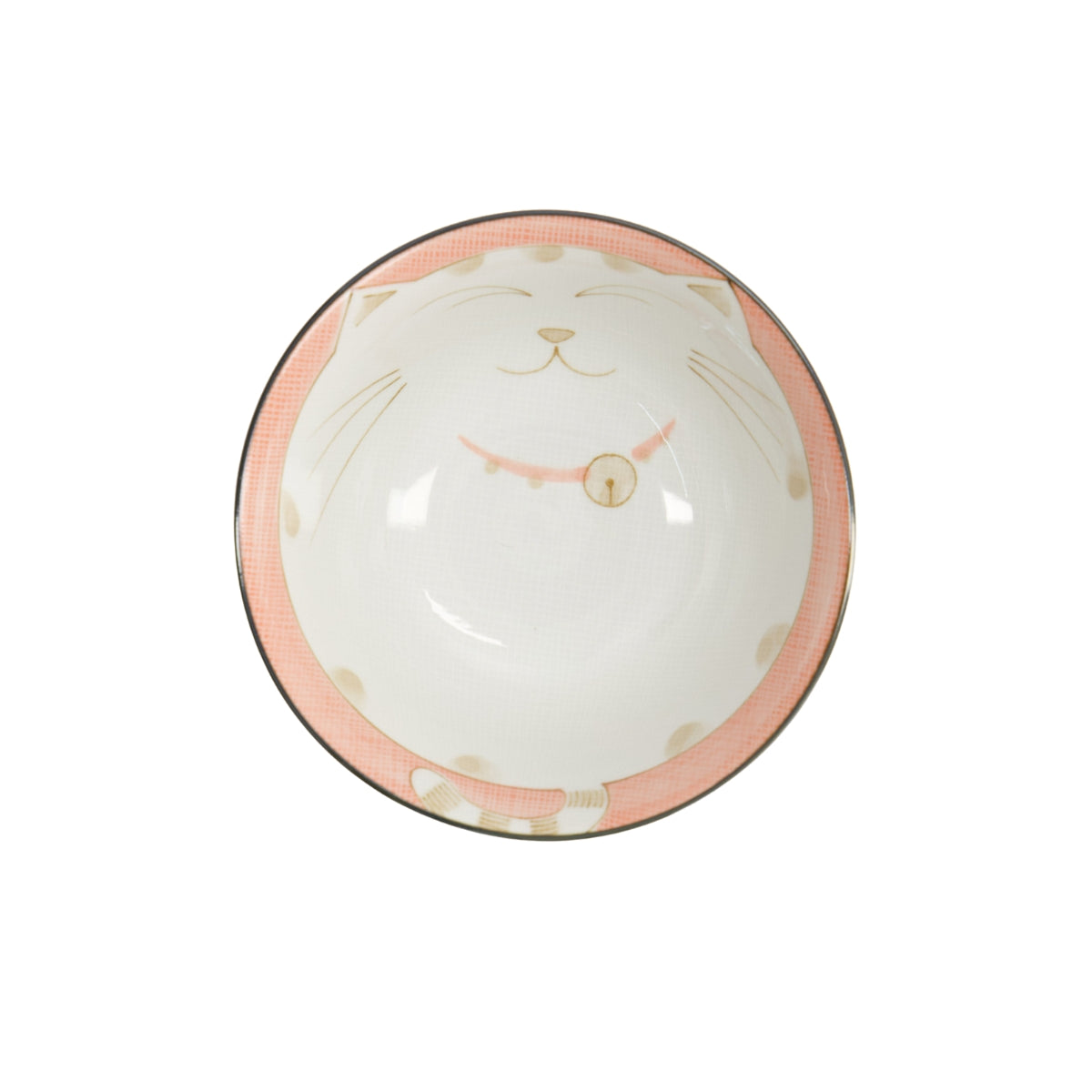 Tokyo Design Studio Kawaii Neko Cat Tayo Bowl 13x6.5cm - Pink