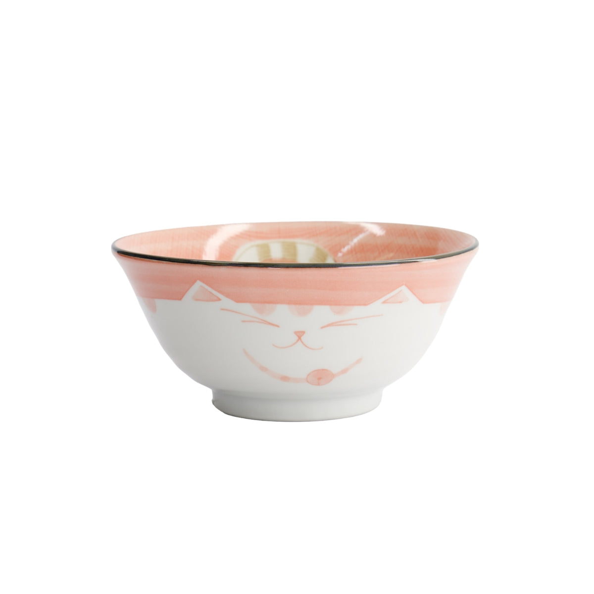 Tokyo Design Studio Kawaii Neko Cat Tayo Bowl 15x7cm - Pink