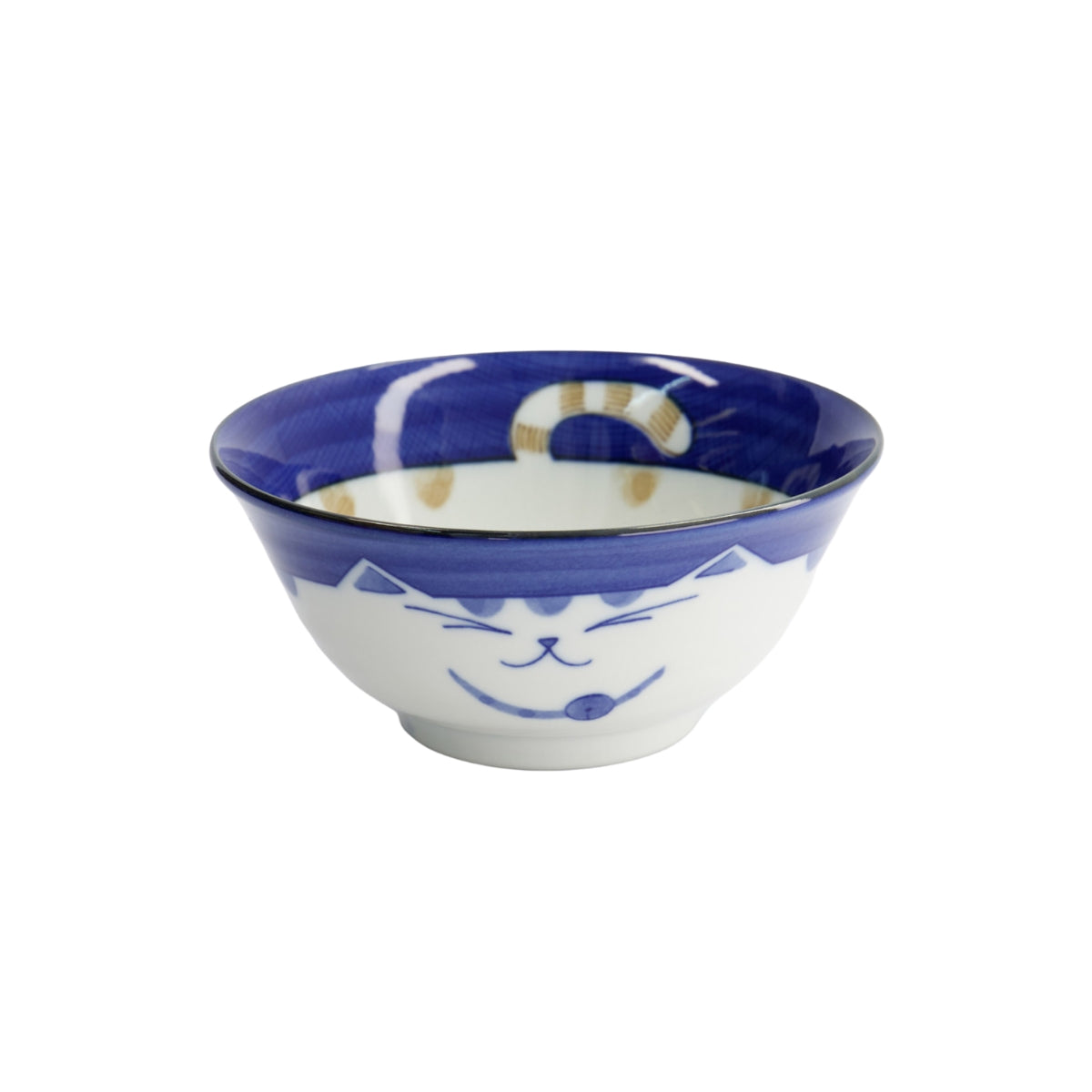 Tokyo Design Studio Kawaii Neko Cat Tayo Bowl 15x7cm - Blue