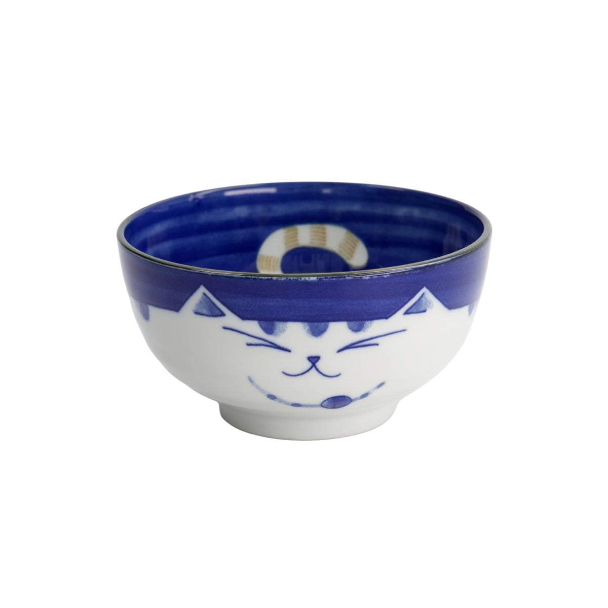 Tokyo Design Studio Kawaii Neko Cat Bowl 16x8.5cm - Blue