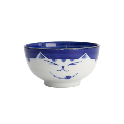 Tokyo Design Studio Kawaii Neko Cat Bowl 16x8.5cm - Blue