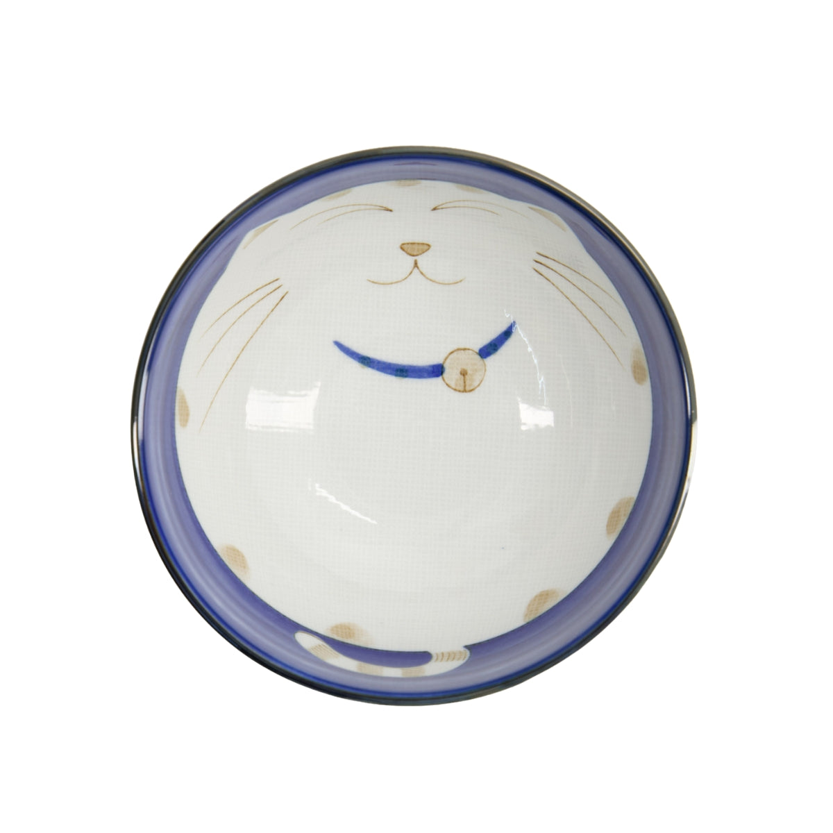 Tokyo Design Studio Kawaii Neko Cat Bowl 16x8.5cm - Blue