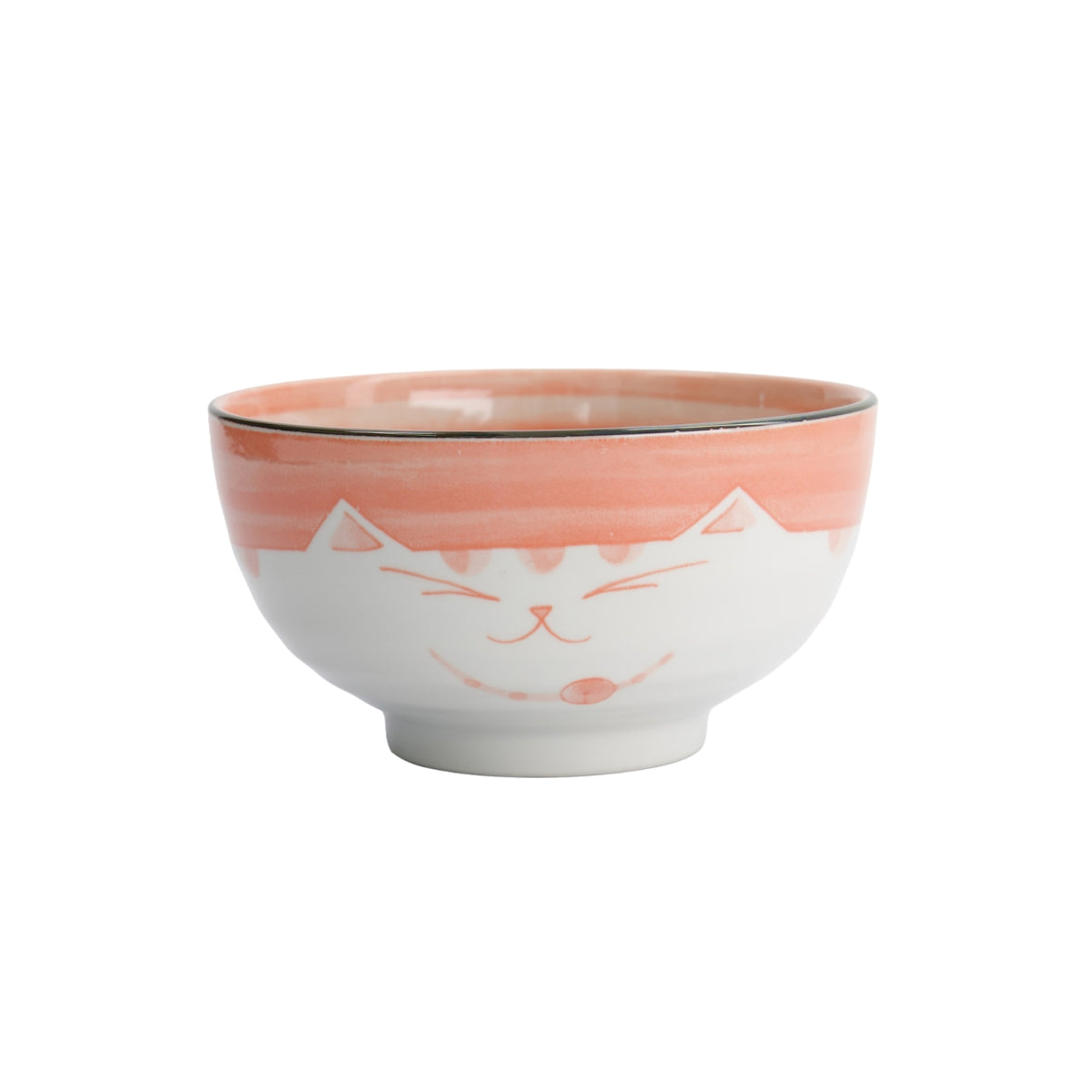 Tokyo Design Studio Kawaii Neko Cat Bowl 16x8.5cm - Pink