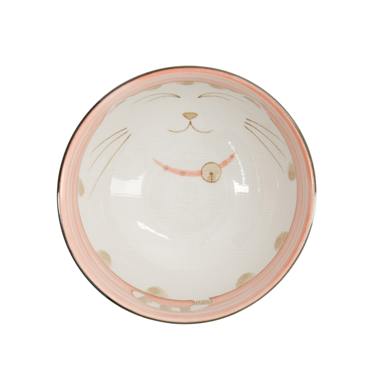 Tokyo Design Studio Kawaii Neko Cat Bowl 16x8.5cm - Pink
