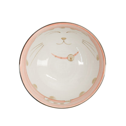 Tokyo Design Studio Kawaii Neko Cat Bowl 16x8.5cm - Pink