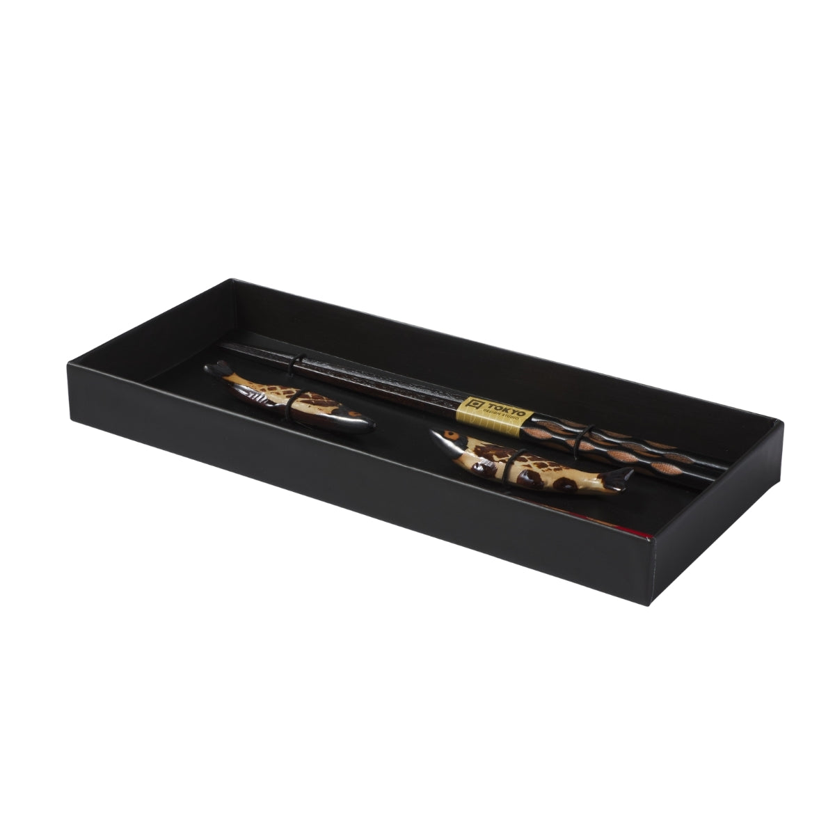 Tokyo Design Studio Sardine Chopsticks 4pc With Rest Gift Boxed - Assorted