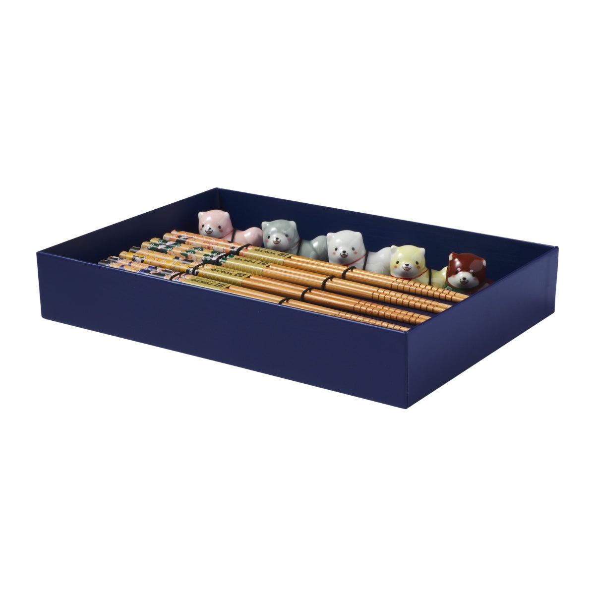 Tokyo Design Studio Shiba Dog Chopsticks 10pc With Rest Gift Boxed - Assorted