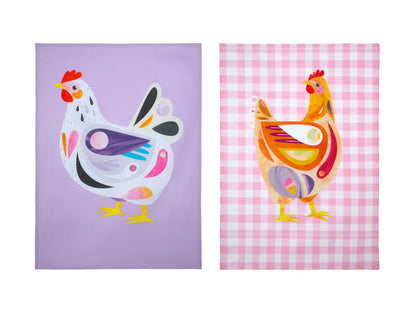 Pete Cromer Barn Friends Tea Towel Set of 2 50x70cm Chook