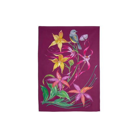 Eloise Short Lyric Tea Towel 50x70cm Yellow Robin