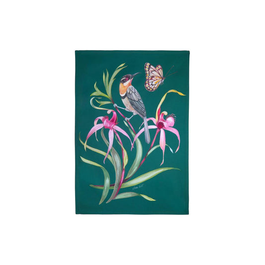 Eloise Short Lyric Tea Towel 50x70cm Spinebill Honeyeater