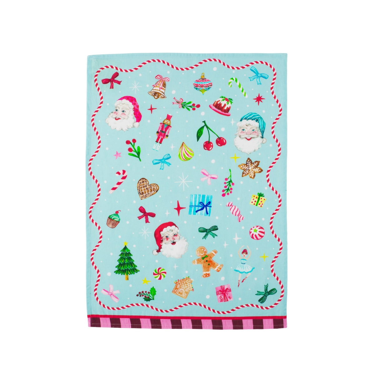 Maxwell & Williams Fa la la Tea Towel 50x70cm Set of 2 Assorted