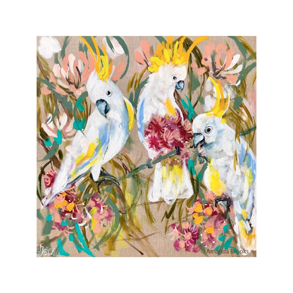 White Cockatoos Trivet 20x20cm Trivet