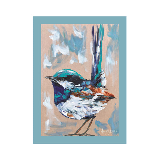 Blue Wren Tea Towel 50x70cm Tea Towel