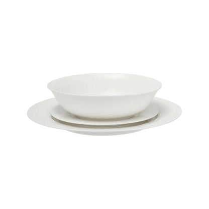 White Basics European Rim Dinner Set 12pc Gift Boxed