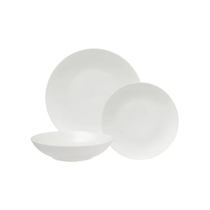 White Basics Tribeca Coupe Dinner Set 12pc Gift Boxed