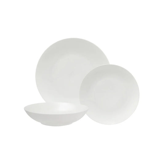 White Basics European Rim Dinner Set 12pc Gift Boxed Maxwell and