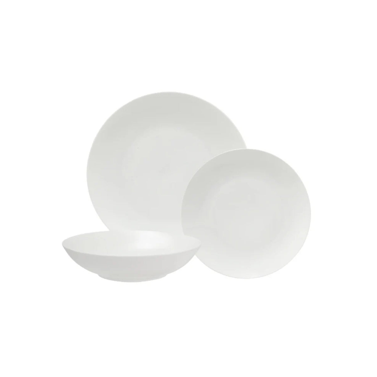 White Basics Tribeca Coupe Dinner Set 18pc Gift Boxed