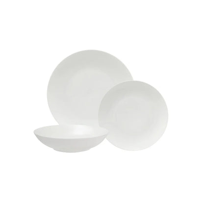 White Basics Tribeca Coupe Dinner Set 18pc Gift Boxed