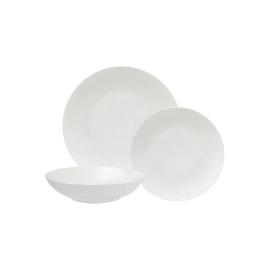 White Basics Tribeca Coupe Dinner Set 18pc Gift Boxed