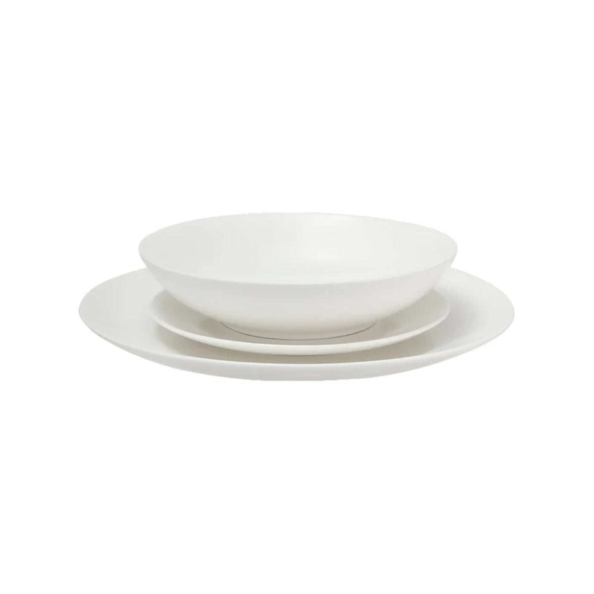 White Basics Tribeca Coupe Dinner Set 18pc Gift Boxed
