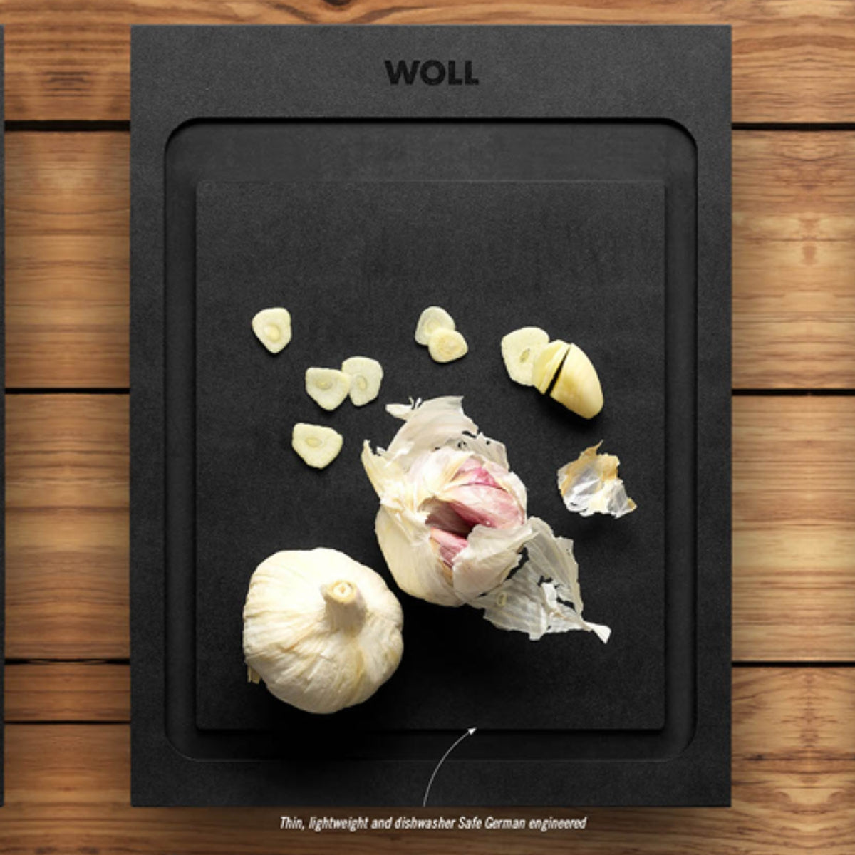 Woll Cut & Serve Board Black 35x25x0.7cm