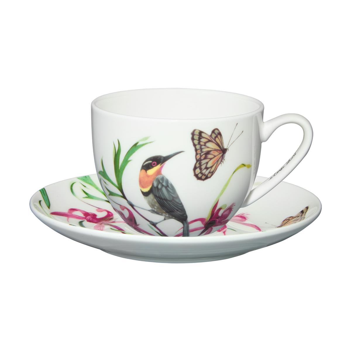 Eloise Short Lyric Cup & Saucer 240ML Spinebill Honeyeater Gift Boxed