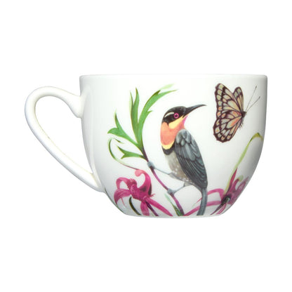 Eloise Short Lyric Cup & Saucer 240ML Spinebill Honeyeater Gift Boxed