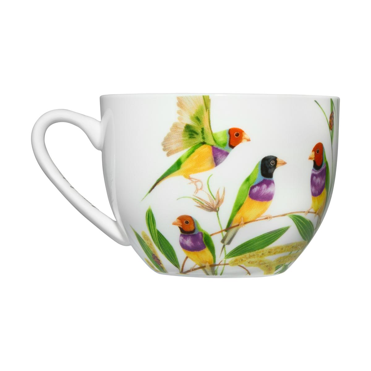 Eloise Short Lyric Cup & Saucer 240ML Gouldian Finch Gift Boxed