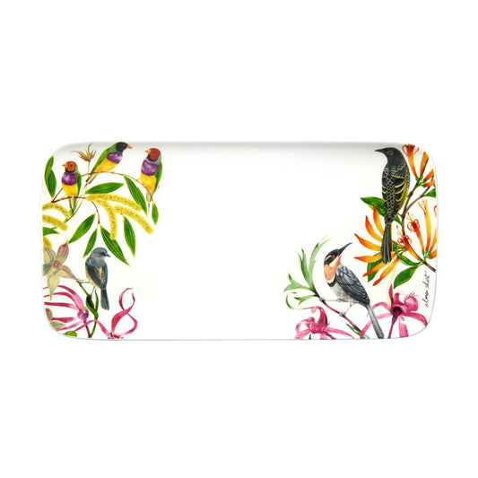 Eloise Short Lyric Rectangular Platter 29x15cm Birds Gift Boxed
