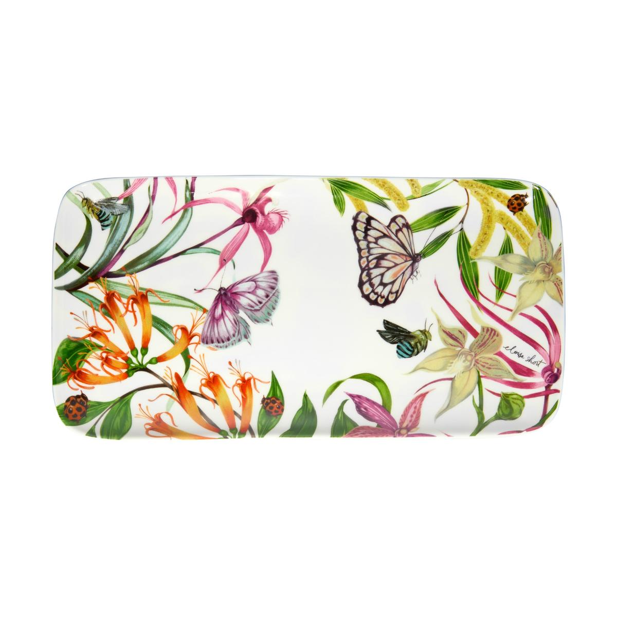 Eloise Short Lyric Rectangular Platter 29x15cm Butterflies Gift Boxed