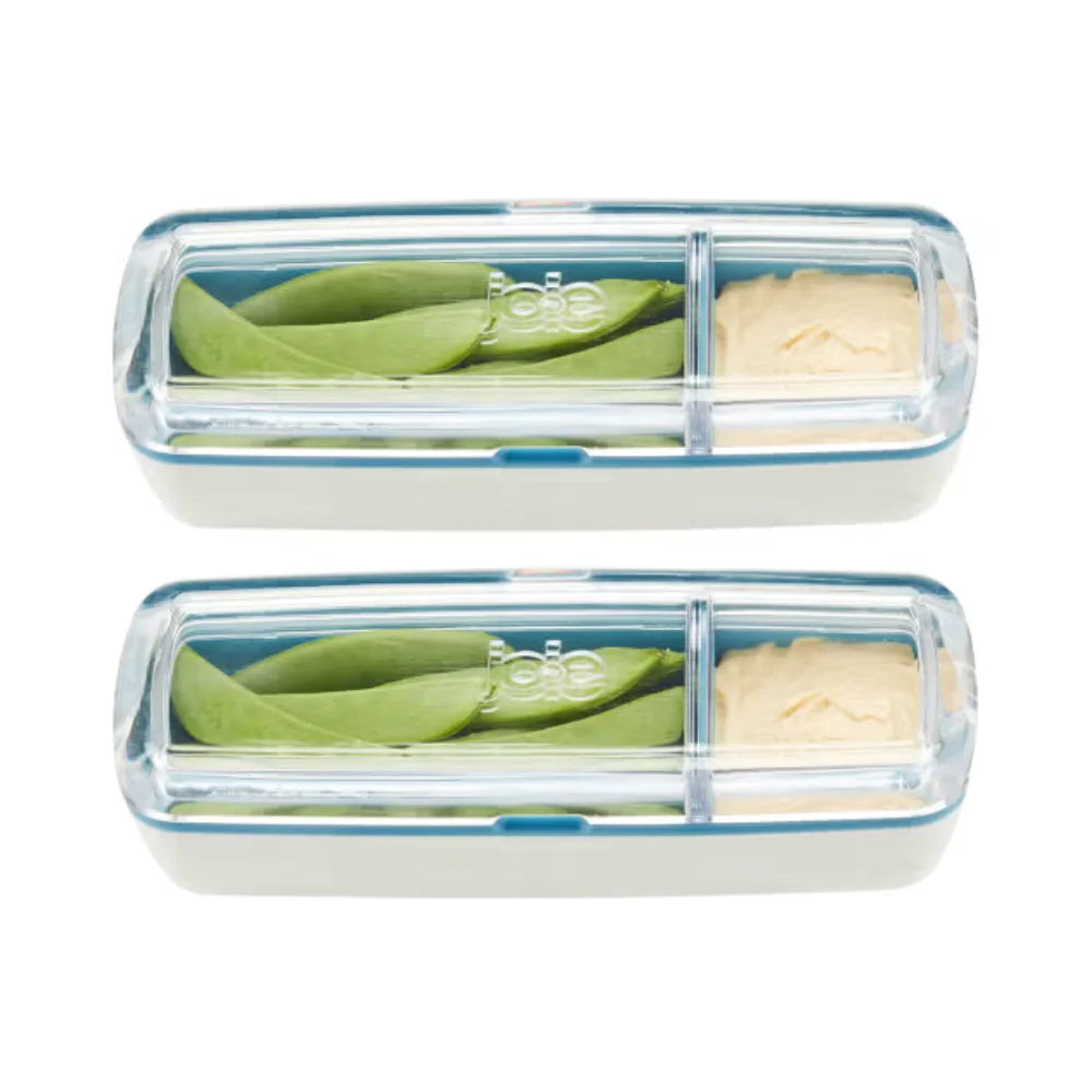 Clear Lunch Snack And Dip 2PK (Blue)