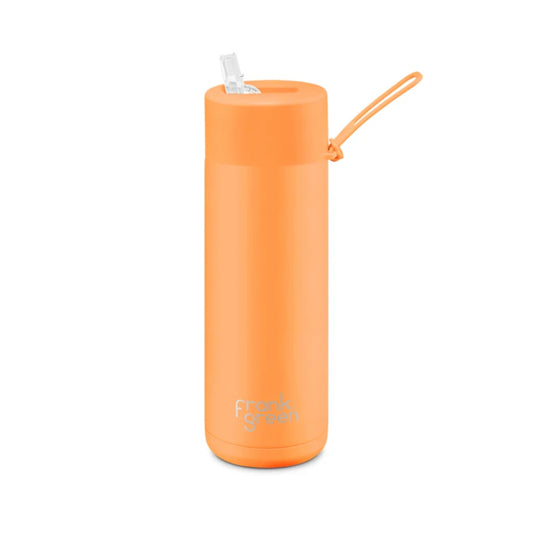 frank green 20oz Reusable Bottle - Straw Lid - Neon Orange