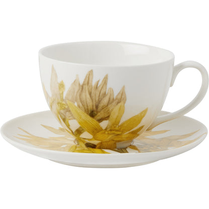 Maxwell & Williams Royal Botanic Gardens Australian Orchids Cup & Saucer Yellow