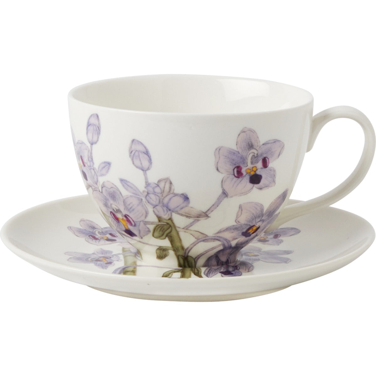 Maxwell & Williams Royal Botanic Gardens Australian Orchids Cup & Saucer Lilac