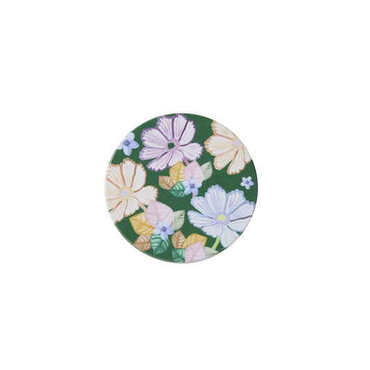 Poppy Love Ceramic Round Coaster 10cm Green