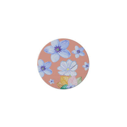 Poppy Love Ceramic Round Coaster 10cm Peach